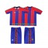 Camisola FC Barcelona 1997 Retro Criança Equipamento Primeiro 1998 Manga Curta